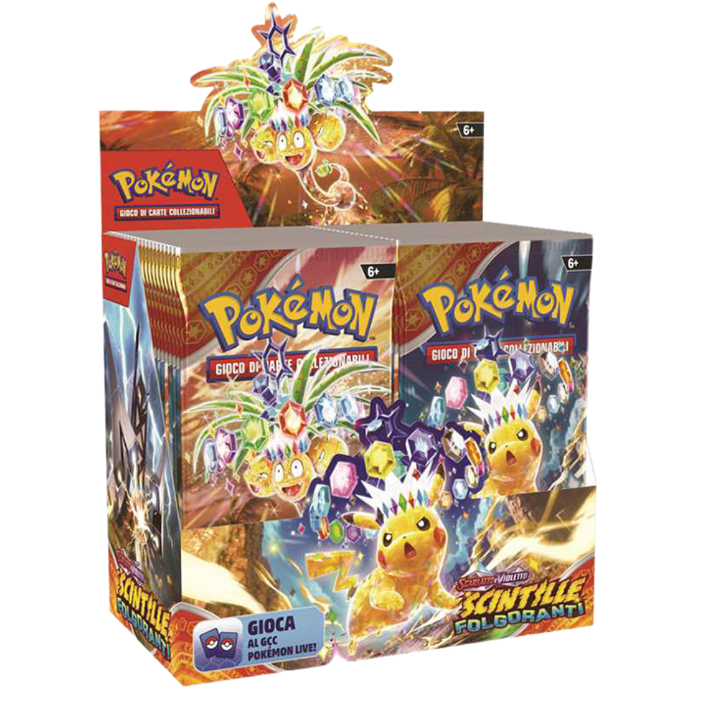 Display Box Pokémon Scarlatto & Violetto: Scintille Folgoranti con 36 bustine (versione italiana)